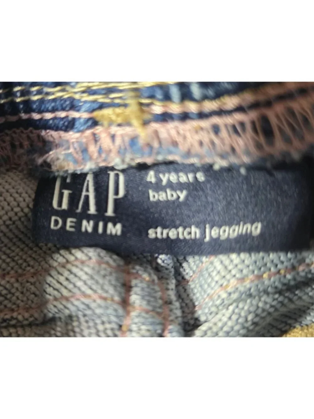 Gap Baby Girls Stretch Denim Jeggings 4T Elastic Waist Blue Casual Pants
